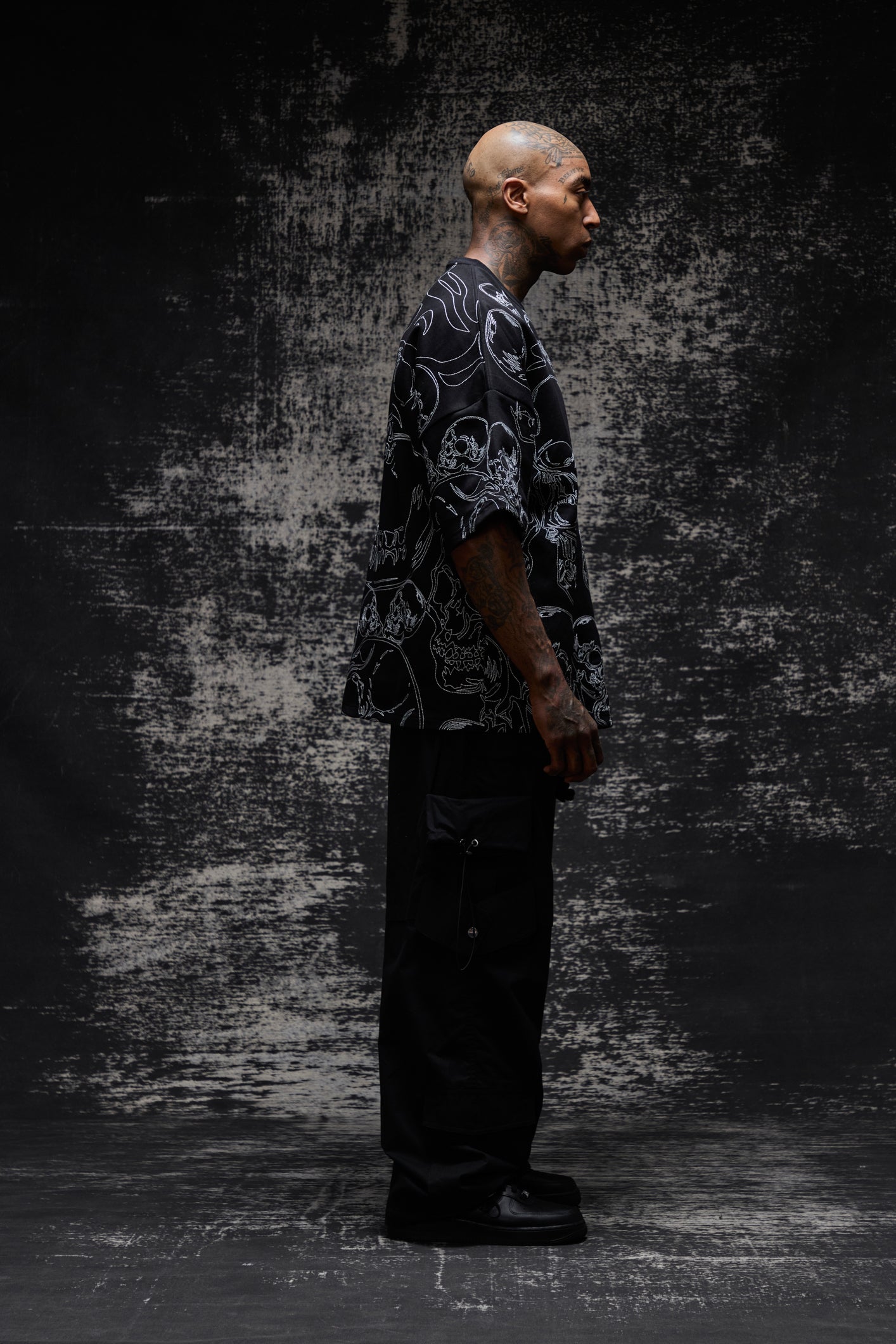 NNN "SKULLED" OVERSIZED TEE
